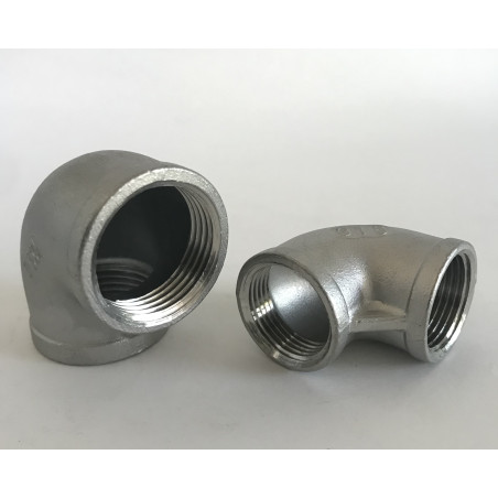 Kolano nierdzewne gwintowane 90 st. 2" GW/GW AISI 316