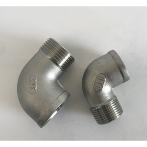 Kolano nyplowe  nierdzewne 2 1/2" GW/GZ AISI 316