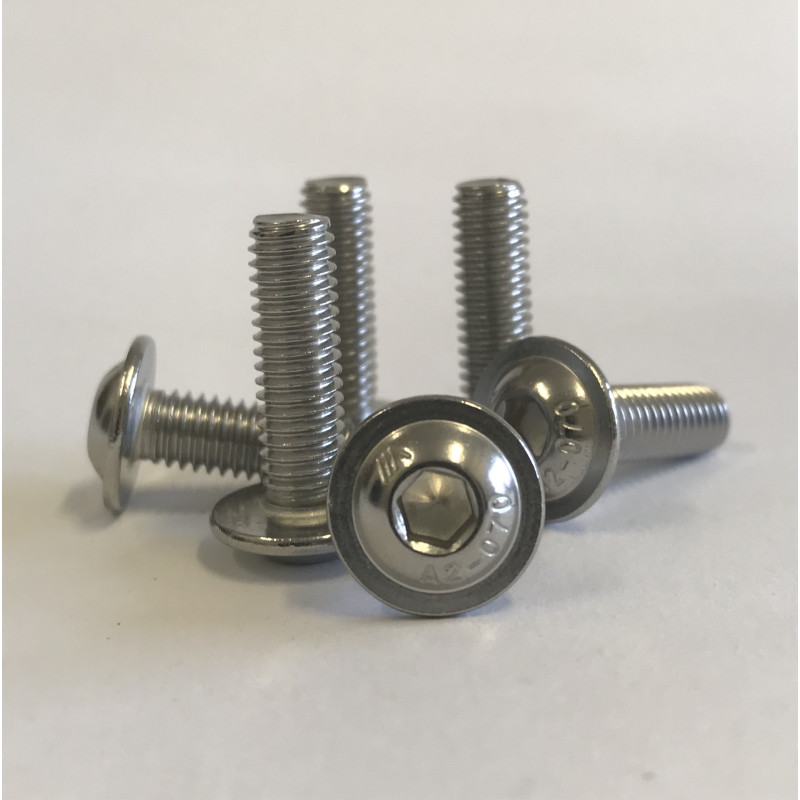 Śruba Nierdzewna kołnierzowa  5X12 DIN 7380-2/A2-10szt