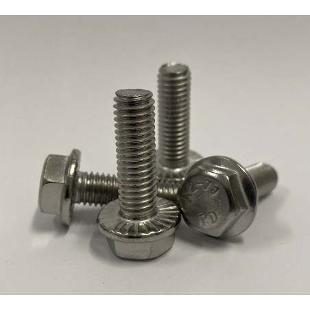 Śruba Kołnierzowa Nierdzewna M8x16 DIN 6921/A2-10szt