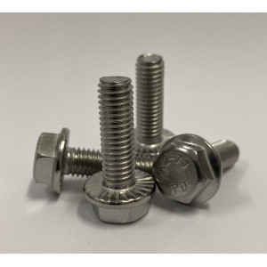 Śruba Kołnierzowa Nierdzewna M6x25 DIN 6921/A2-10szt