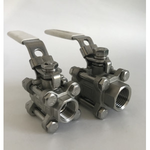 Zawór Kulowy Nierdzewny 3-cze. "3/8" GW/GW