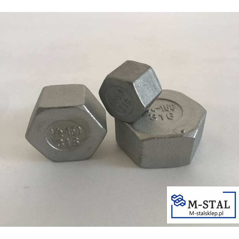Zaślepka Nierdzewny z nakrętką  "1/8" AISI 316