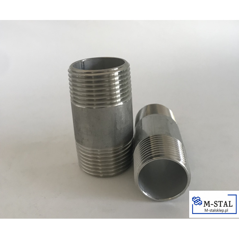 Nypel Nierdzewny Dwustronny 1/4  AISI 316