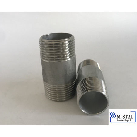 Nypel Nierdzewny Dwustronny 1/4  AISI 316