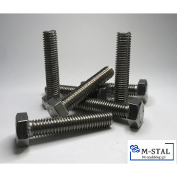 Śruba Nierdzewna Sześciokątna 8x10 DIN 933/A2-10szt